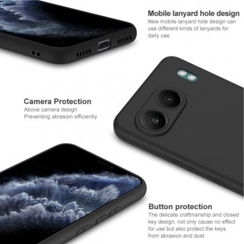 Liquid Air silikoninis juodas dėklas - su kameros apsauga (Oneplus Nord 4)